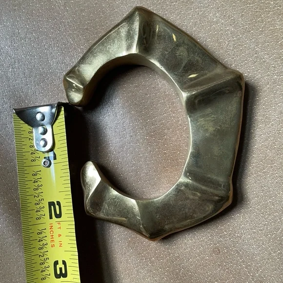 Ulla Johnson brass cuff gold statement bracelet bangle boho chunky sculptural - Picture 8 of 8
